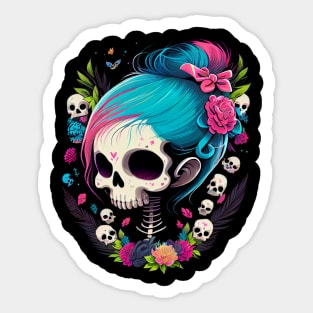 Sugar Skull Girl Sticker